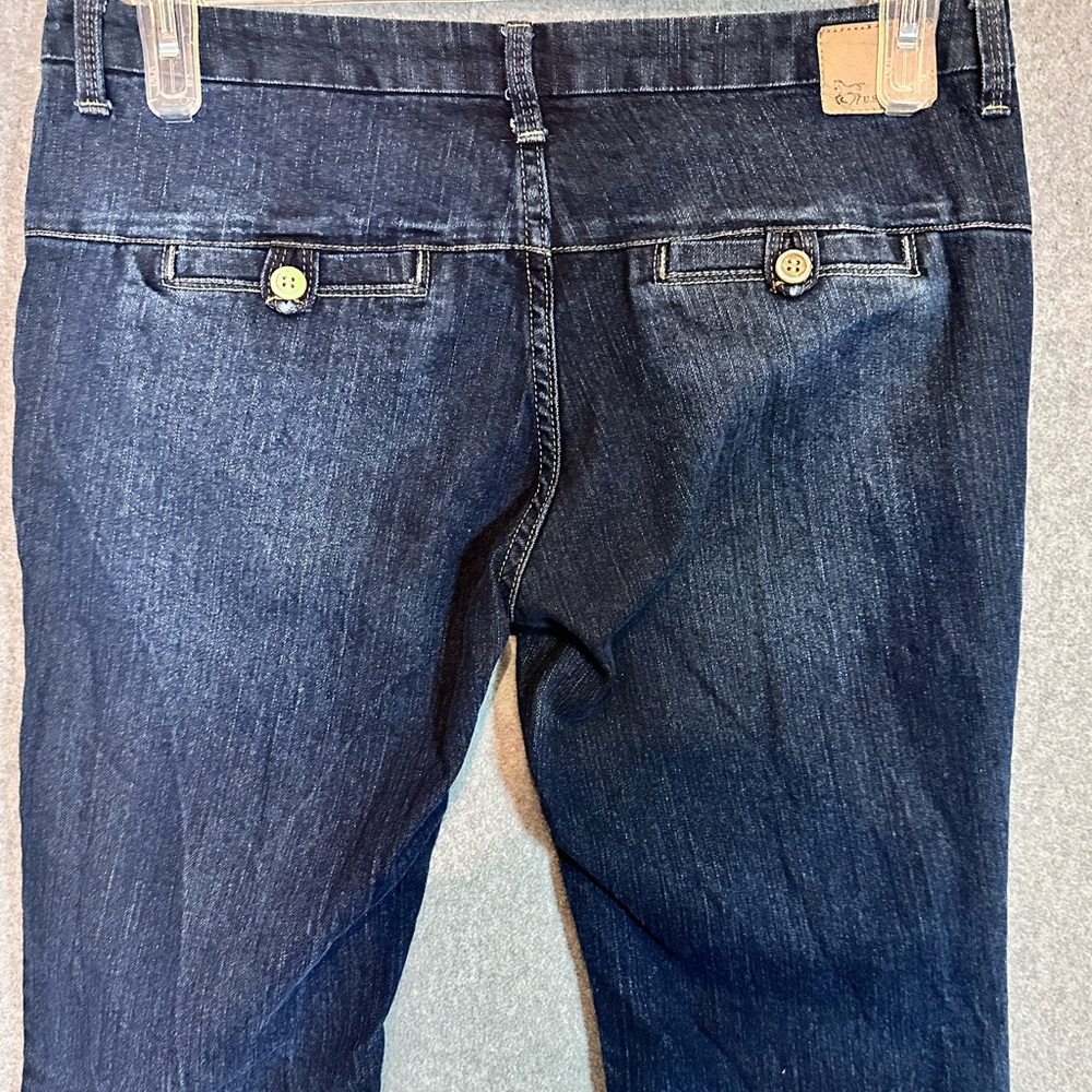 Womens U.S. Polo Jeans Vintage Flare Low Rise Stretch Blue Denim size 9/10 - Picture 2 of 7